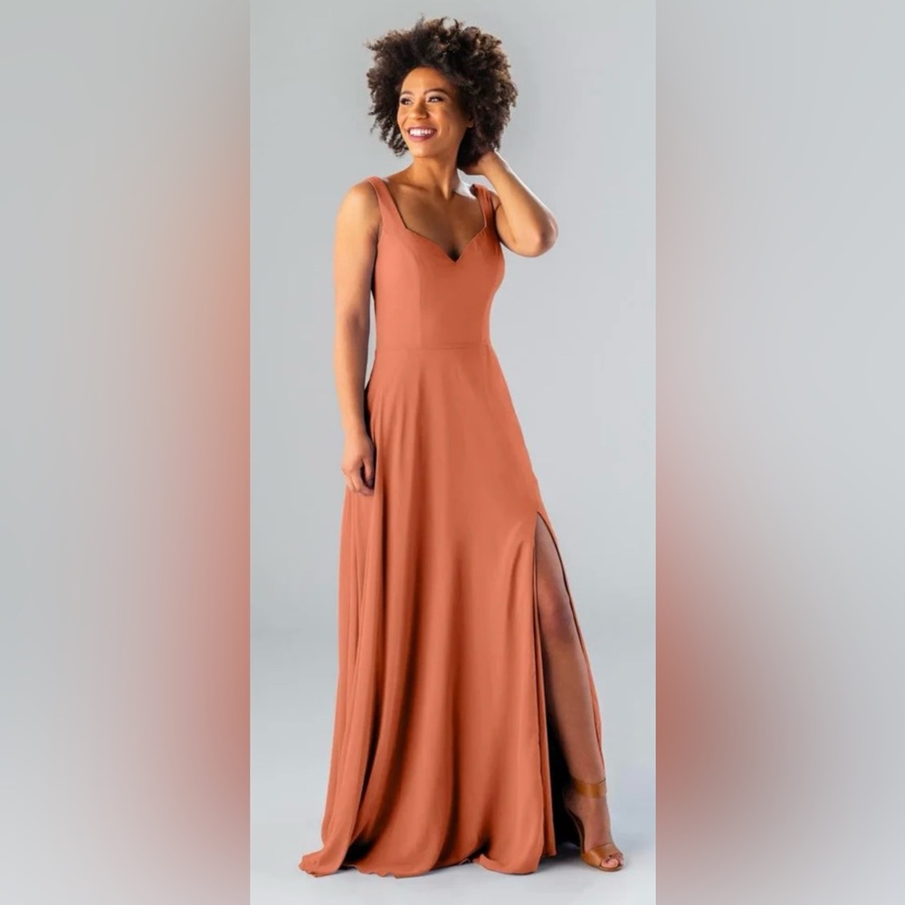 Coral/Orange Kennedy Blue Bridesmaids Dress Zoey Style